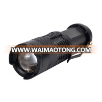 Jialitte F073 Mini 3W 3 mode Zoomable Black Flashlight 365nm ultraviolet light LED UV Flashlight