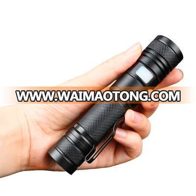 Factory Outlet 10W XML2 or T6 Smart USB charging 1*18650 battery powered led high power long range rechargeable torch with clip